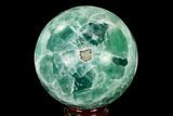 Polished Green Fluorite Sphere - Mexico #153371-1